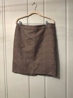 Women’s Brown Printed Straight Skirt